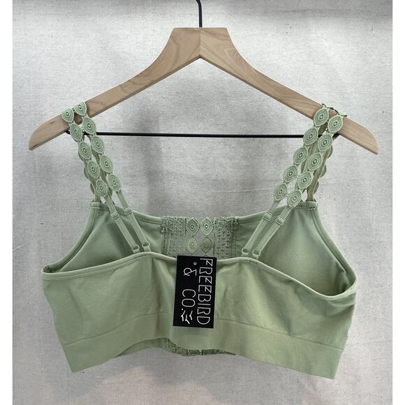 Freebird & Co. Sage Crochet Trim Bralette 1XL/2XL NWT - Picture 2 of 6